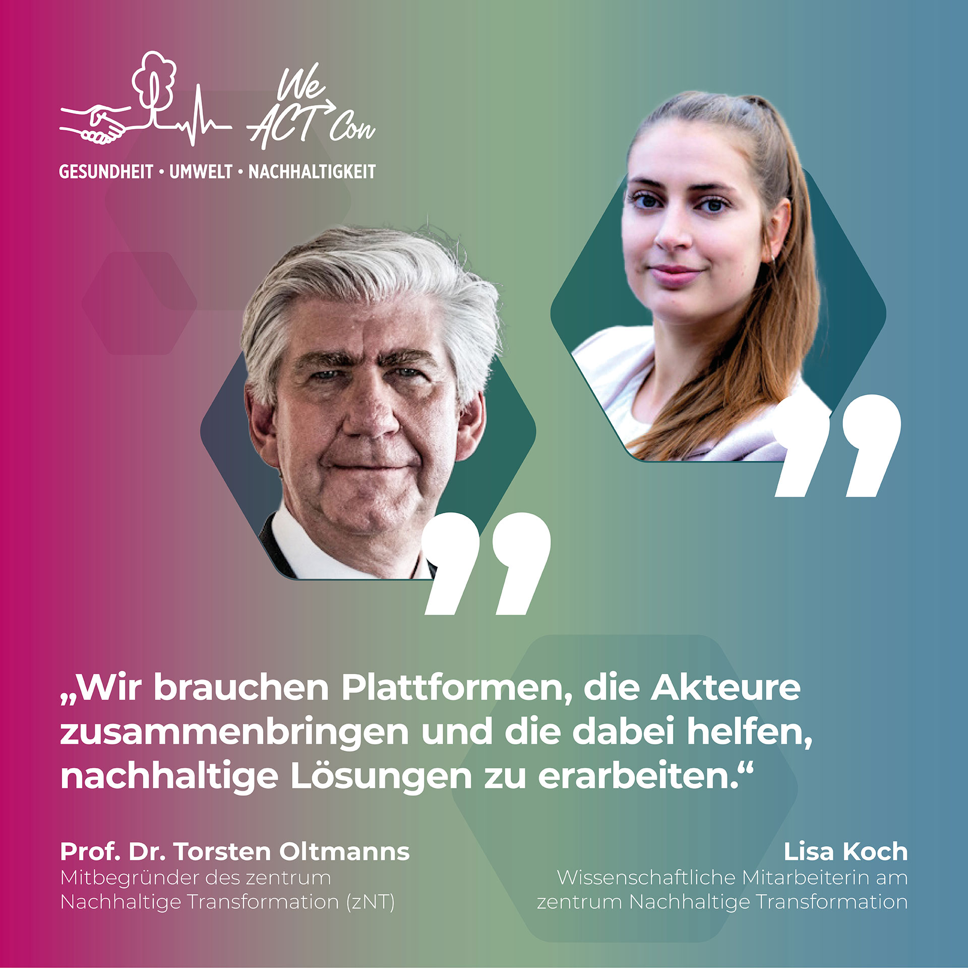 Drei Fragen an Prof. Dr. Torsten Oltmanns & Lisa Koch